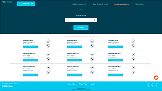 Feesduedate DMV Business Locations